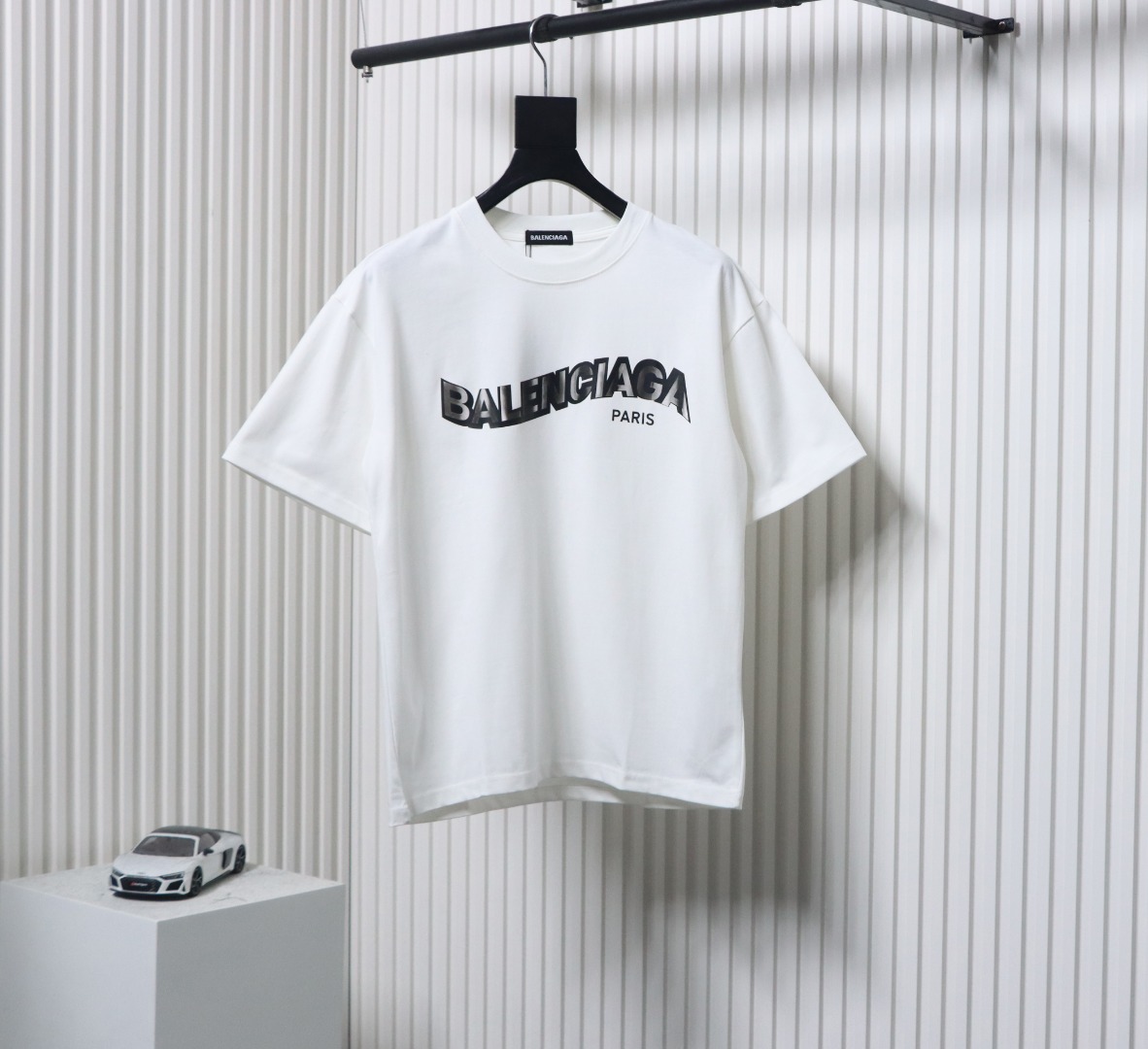 Balenciaga 25SS Twisted Letter T-shirt White