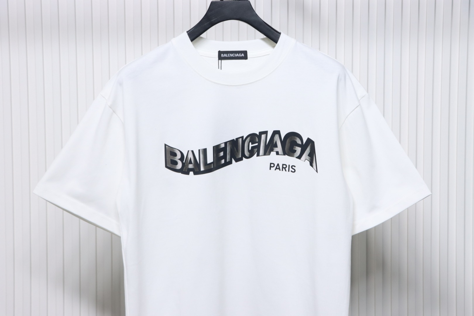 Balenciaga 25SS Twisted Letter T-shirt White