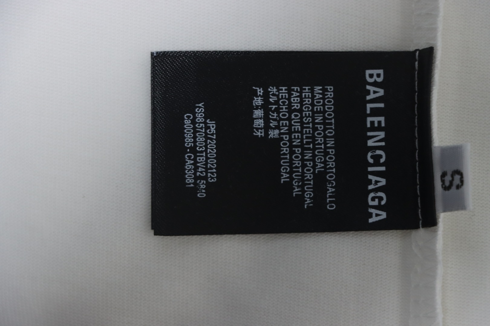 Balenciaga 25SS Twisted Letter T-shirt White