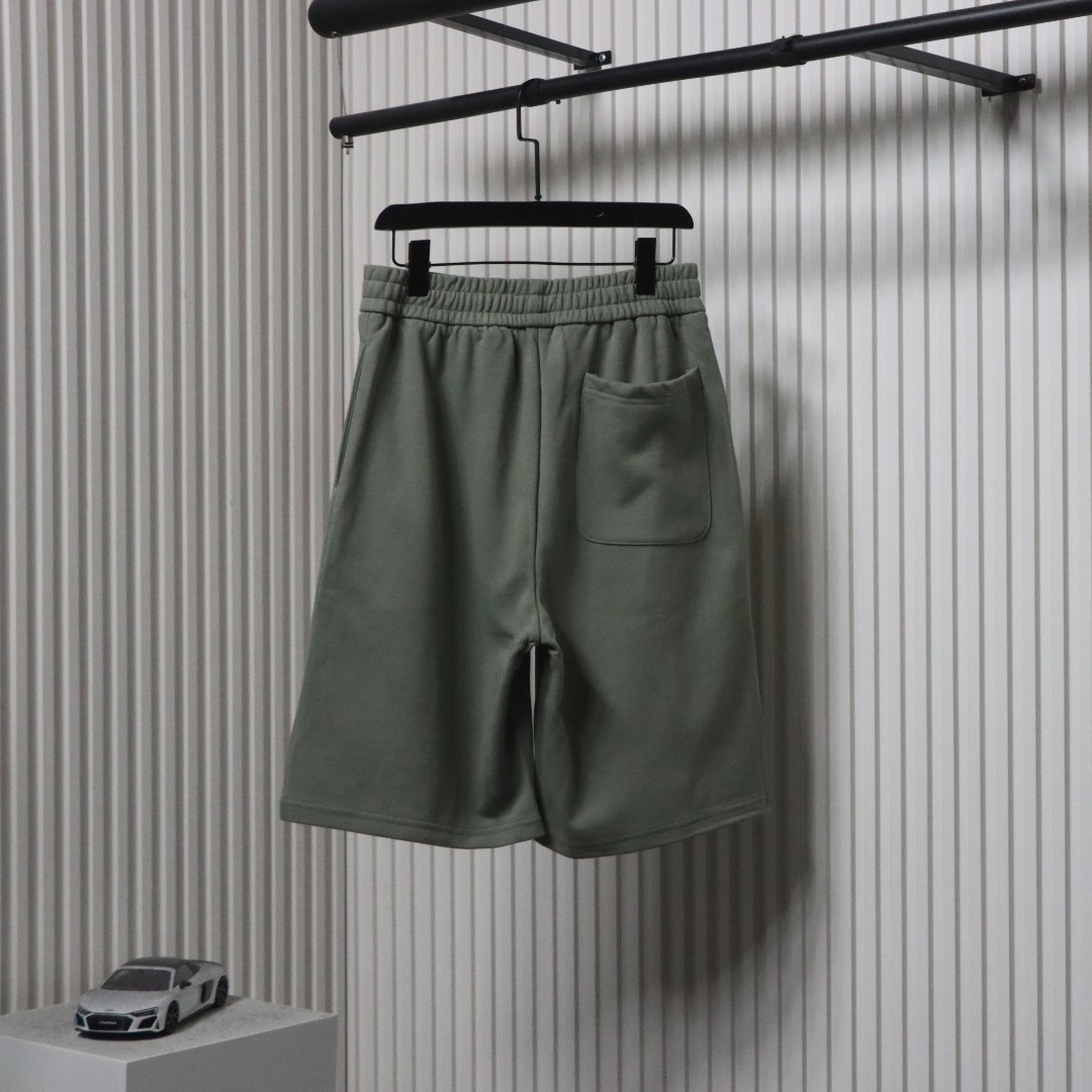 Balenciaga Classic Double B Logo Embroidered Terry Shorts