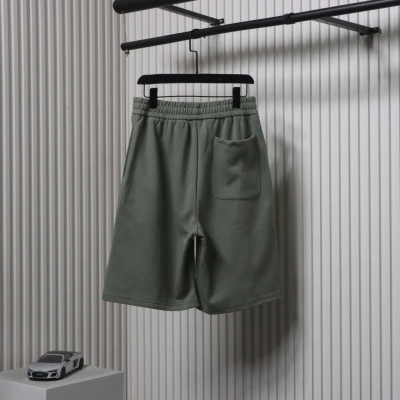 Balenciaga Classic Double B Logo Embroidered Terry Shorts 02