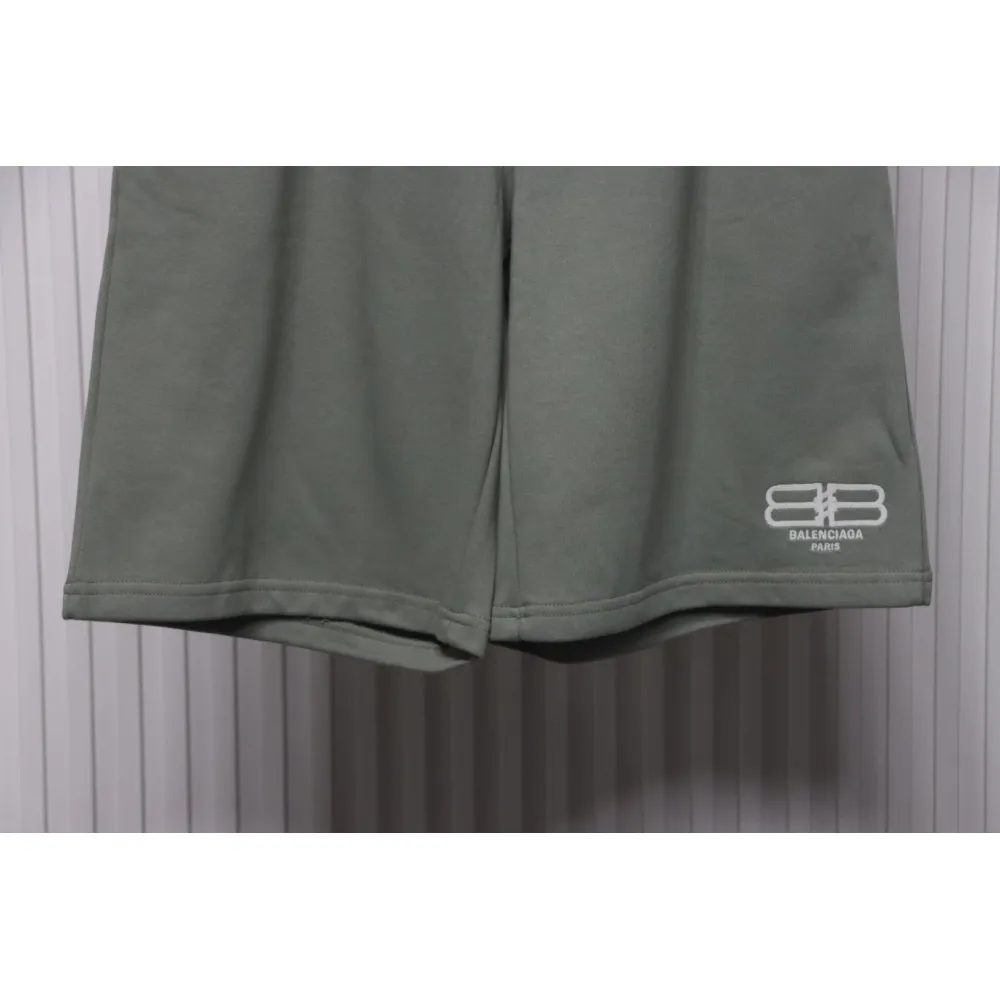 Balenciaga Classic Double B Logo Embroidered Terry Shorts