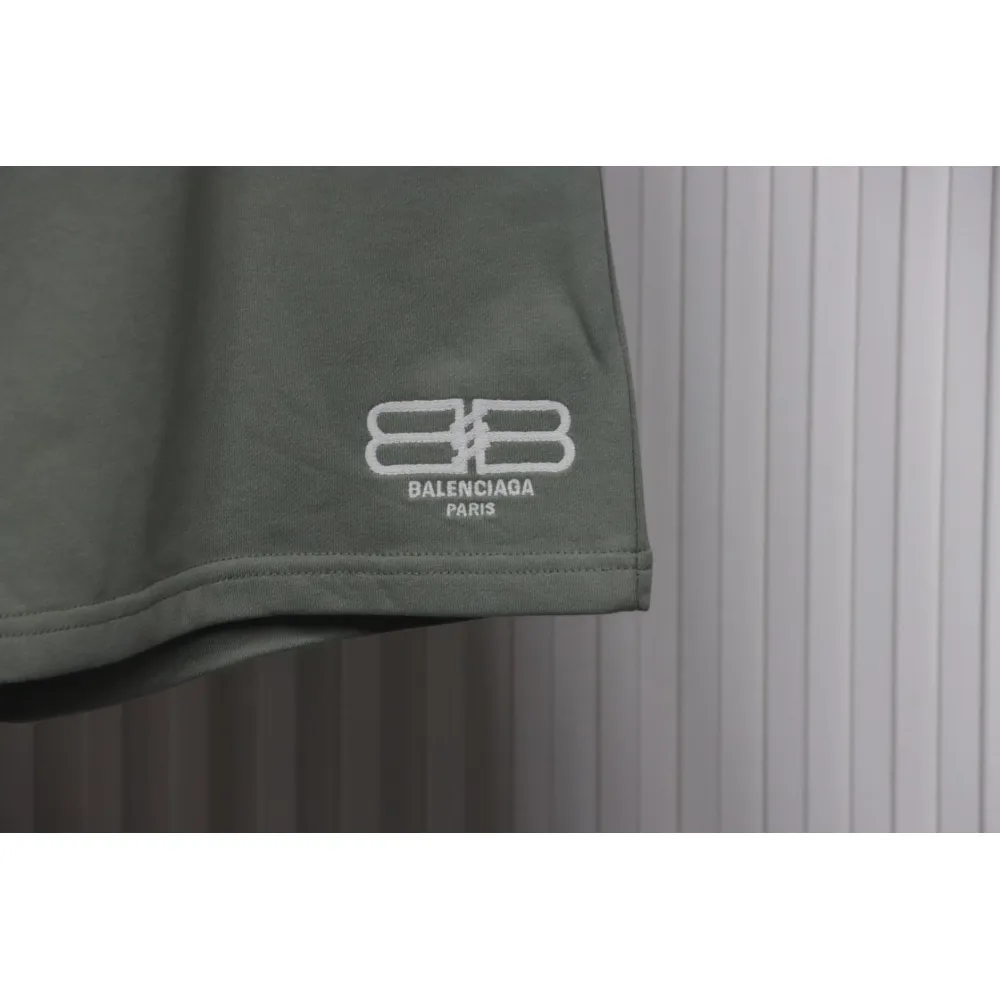 Balenciaga Classic Double B Logo Embroidered Terry Shorts