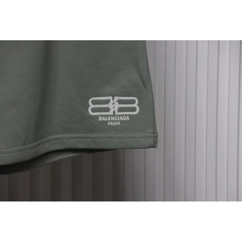 Balenciaga Classic Double B Logo Embroidered Terry Shorts