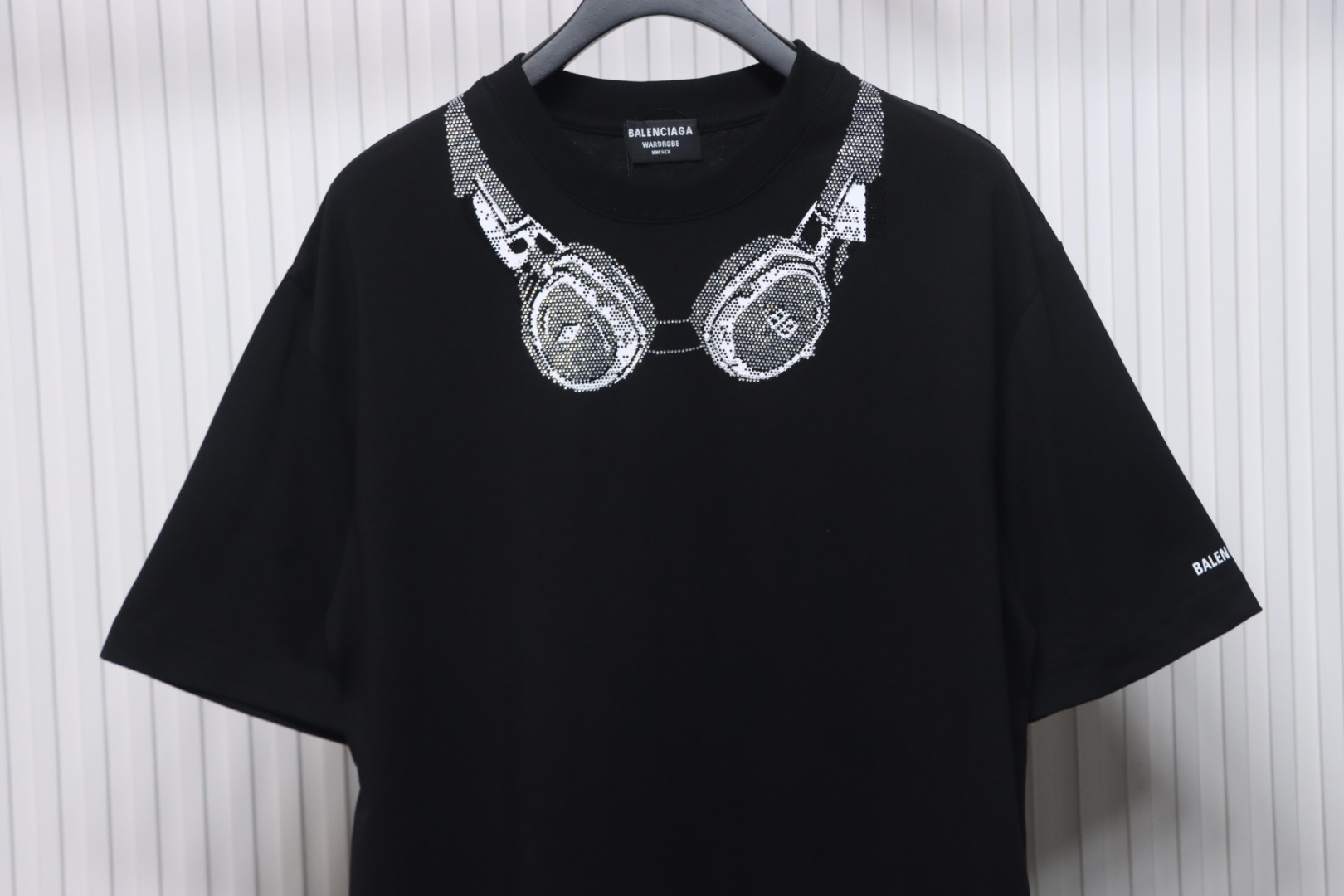 Balenciaga Diamond Headphones T-shirt Black 