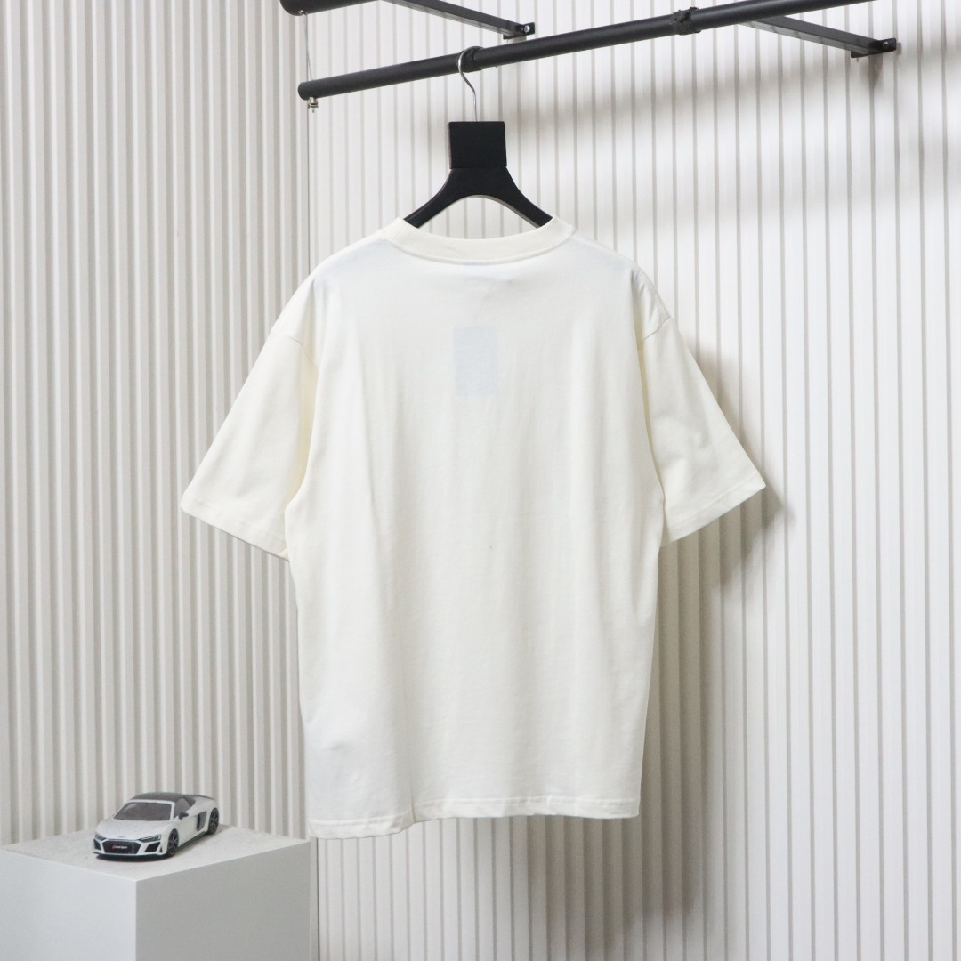 Balenciaga Hand-painted BB Letters Printed Round Neck T-shirt