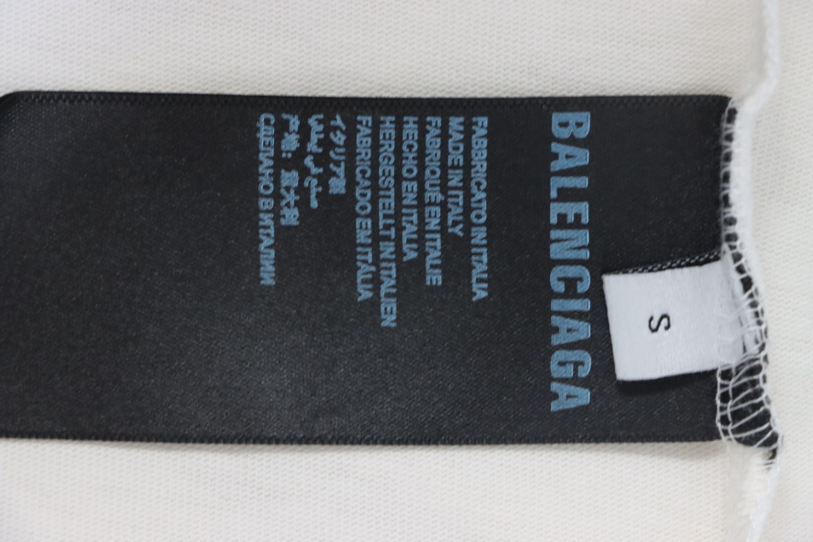 Balenciaga Hand-painted BB Letters Printed Round Neck T-shirt