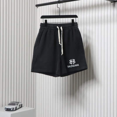 Balenciaga Hand-painted Letter Print Shorts 01