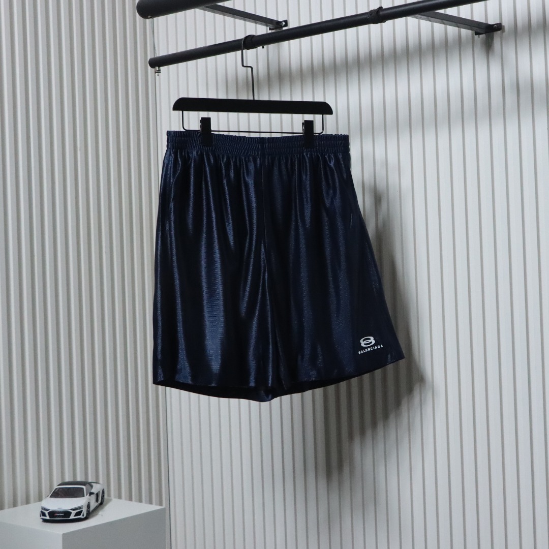 Balenciaga Logo Embroidered Shorts