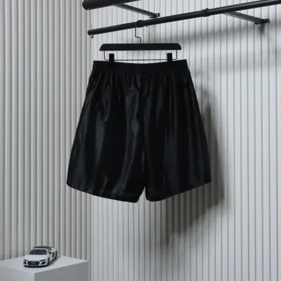Balenciaga Logo Embroidered Shorts Black 02