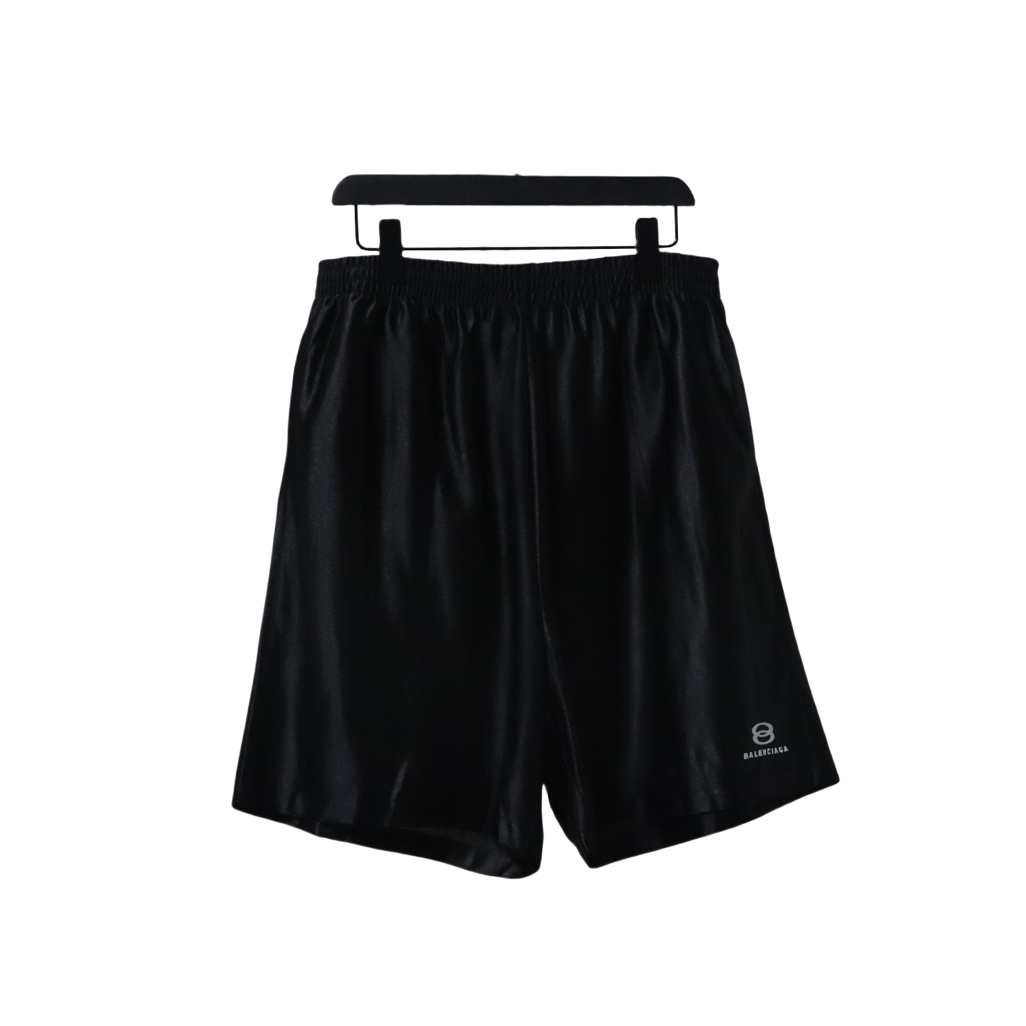 Balenciaga Logo Embroidered Shorts Black