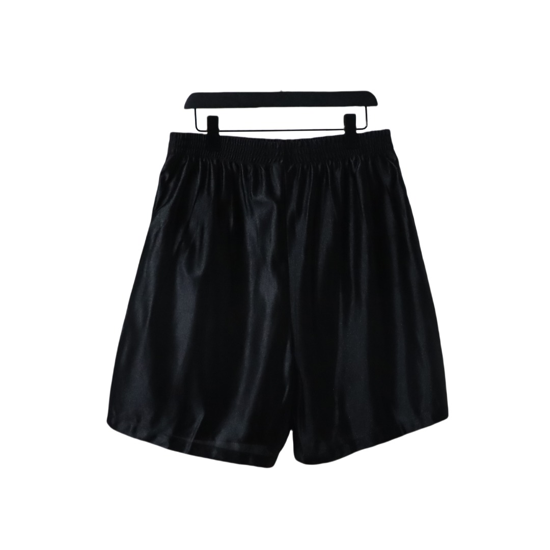 Balenciaga Logo Embroidered Shorts Black