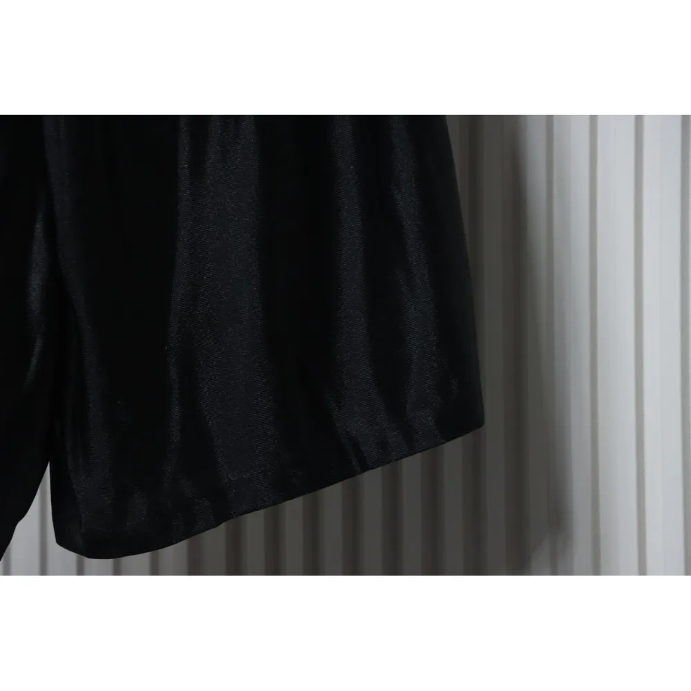 Balenciaga Logo Embroidered Shorts Black