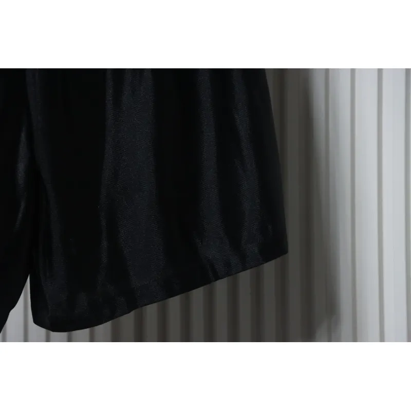 Balenciaga Logo Embroidered Shorts Black