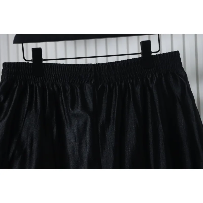 Balenciaga Logo Embroidered Shorts Black