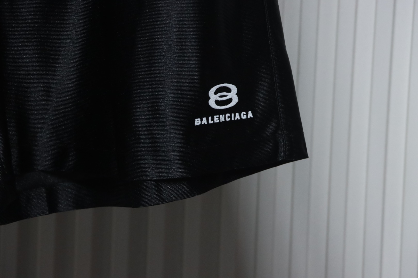 Balenciaga Logo Embroidered Shorts Black