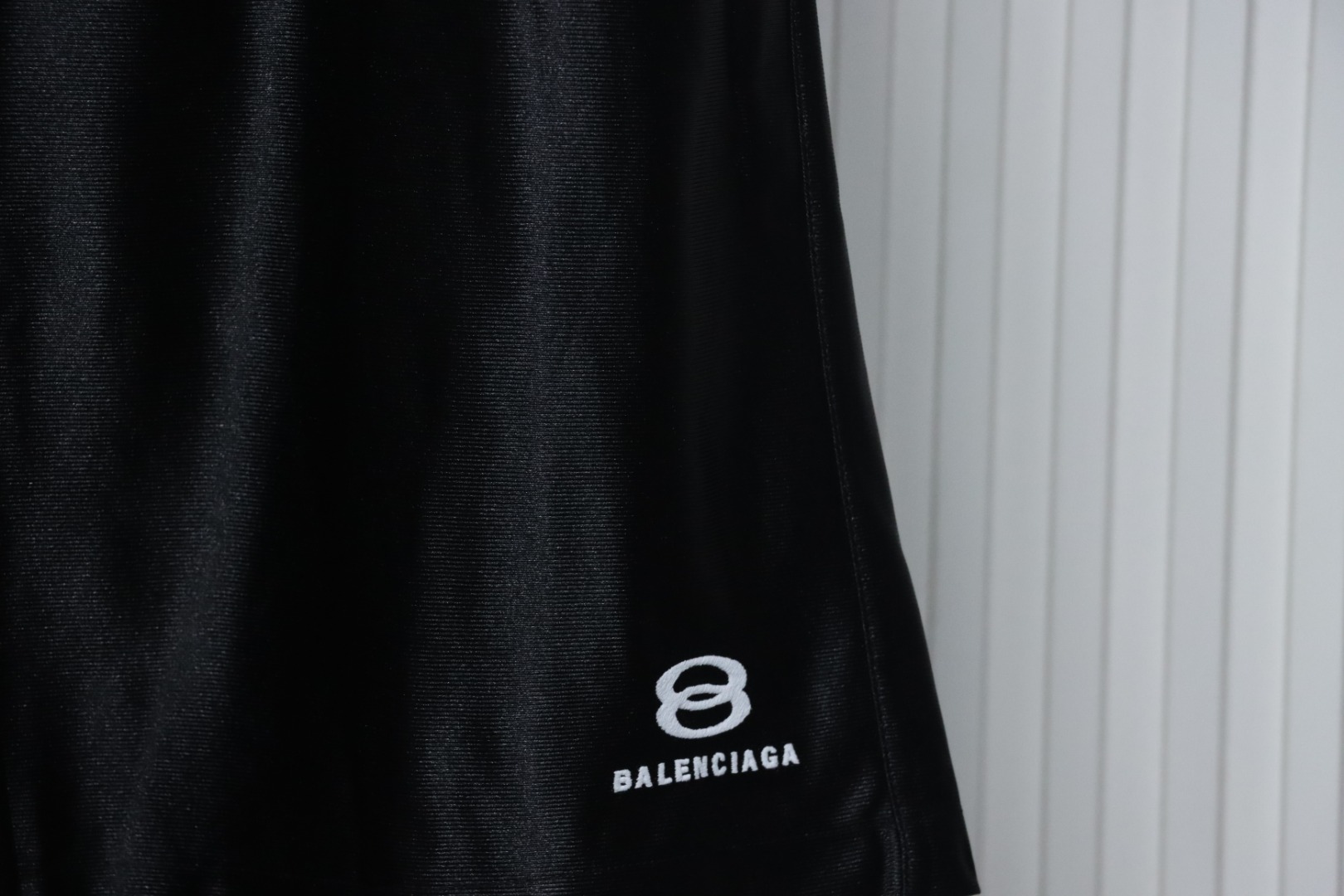 Balenciaga Logo Embroidered Shorts Black