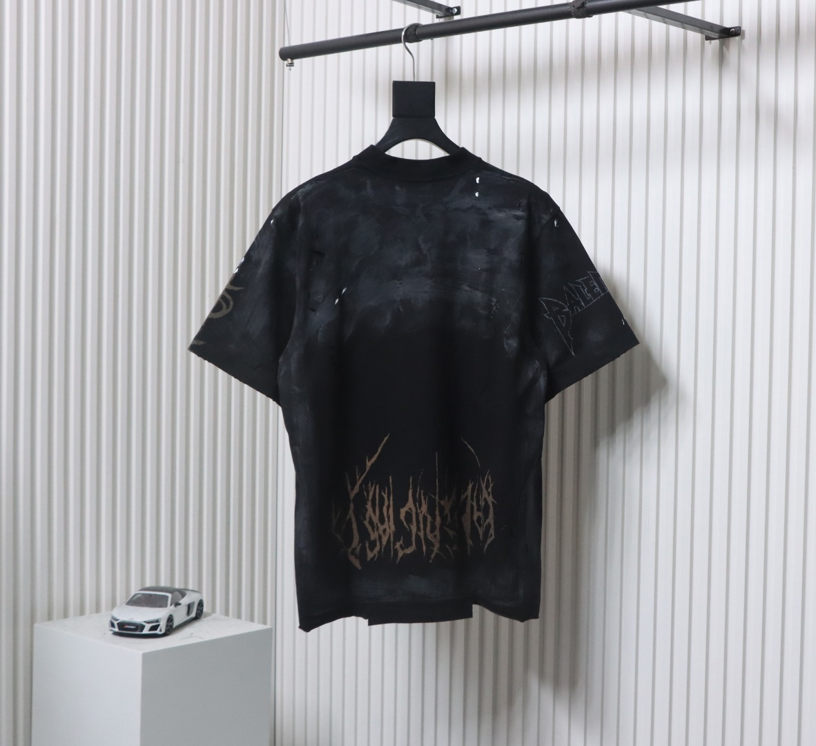 Balenciaga Reflection Moonlight Night Eiffel Tower T-shirt Black