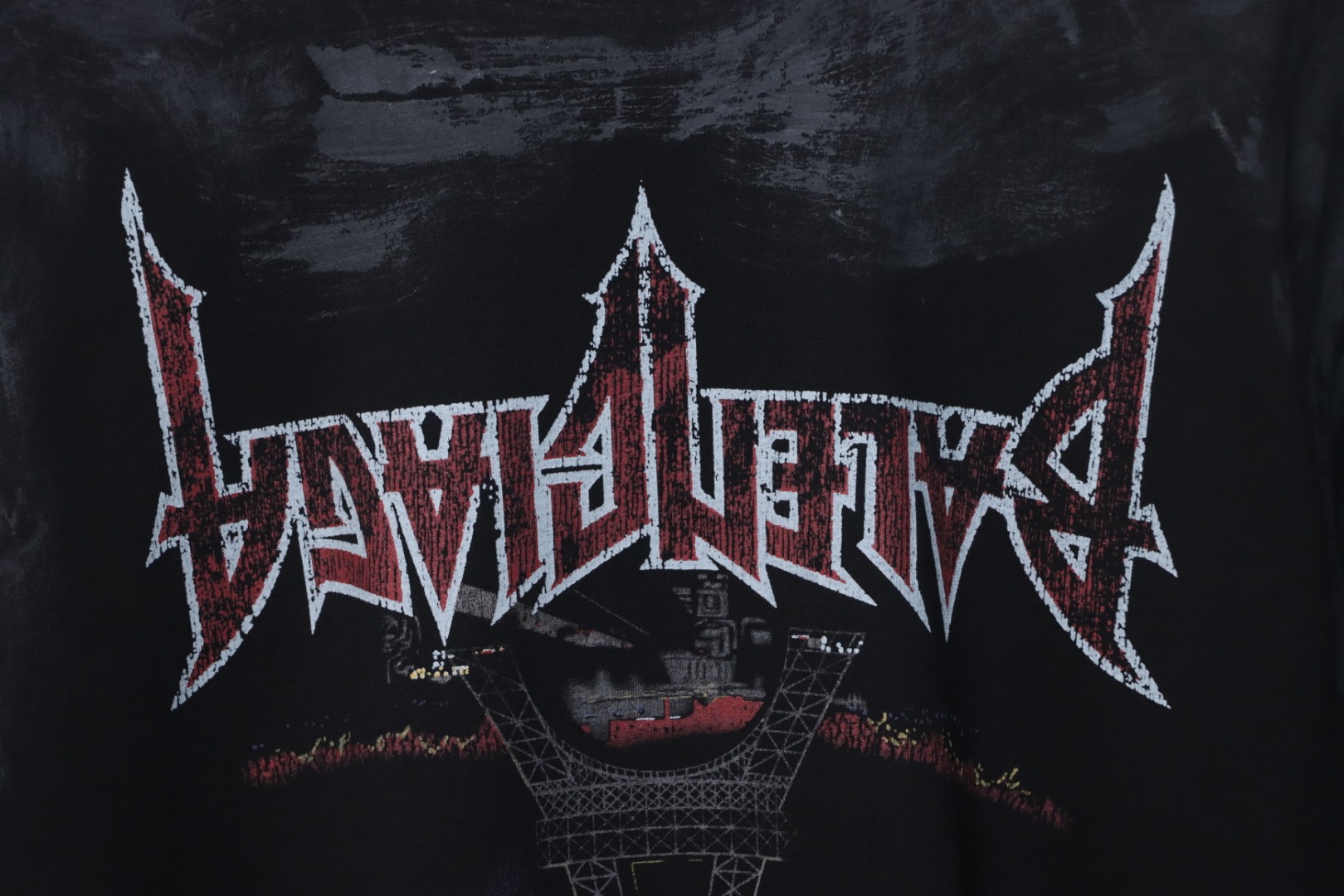 Balenciaga Reflection Moonlight Night Eiffel Tower T-shirt Black