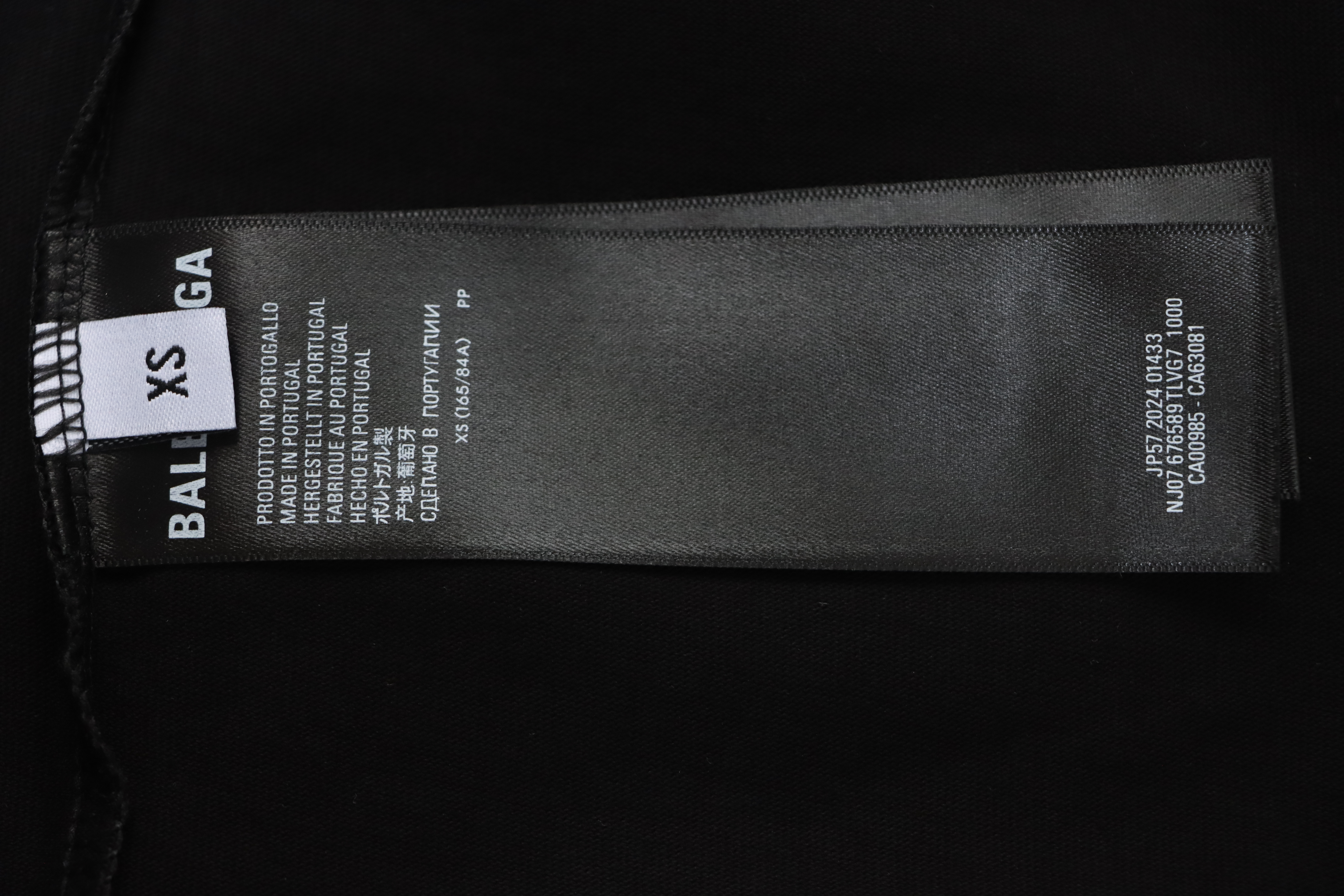 Balenciaga Tape Lettering Distressed T-shirt Black 