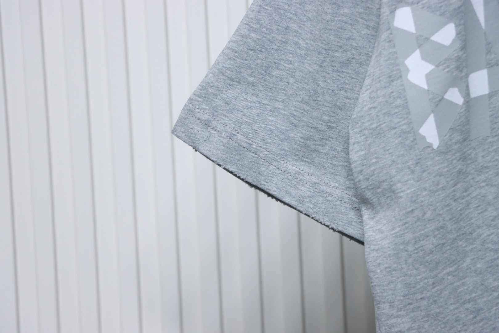 Balenciaga Tape Lettering Distressed T-shirt Gray