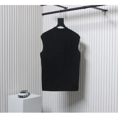 Balenciaga Vintage Lettering Waistcoat Black 02