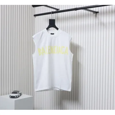 Balenciaga Vintage Lettering Waistcoat White 01