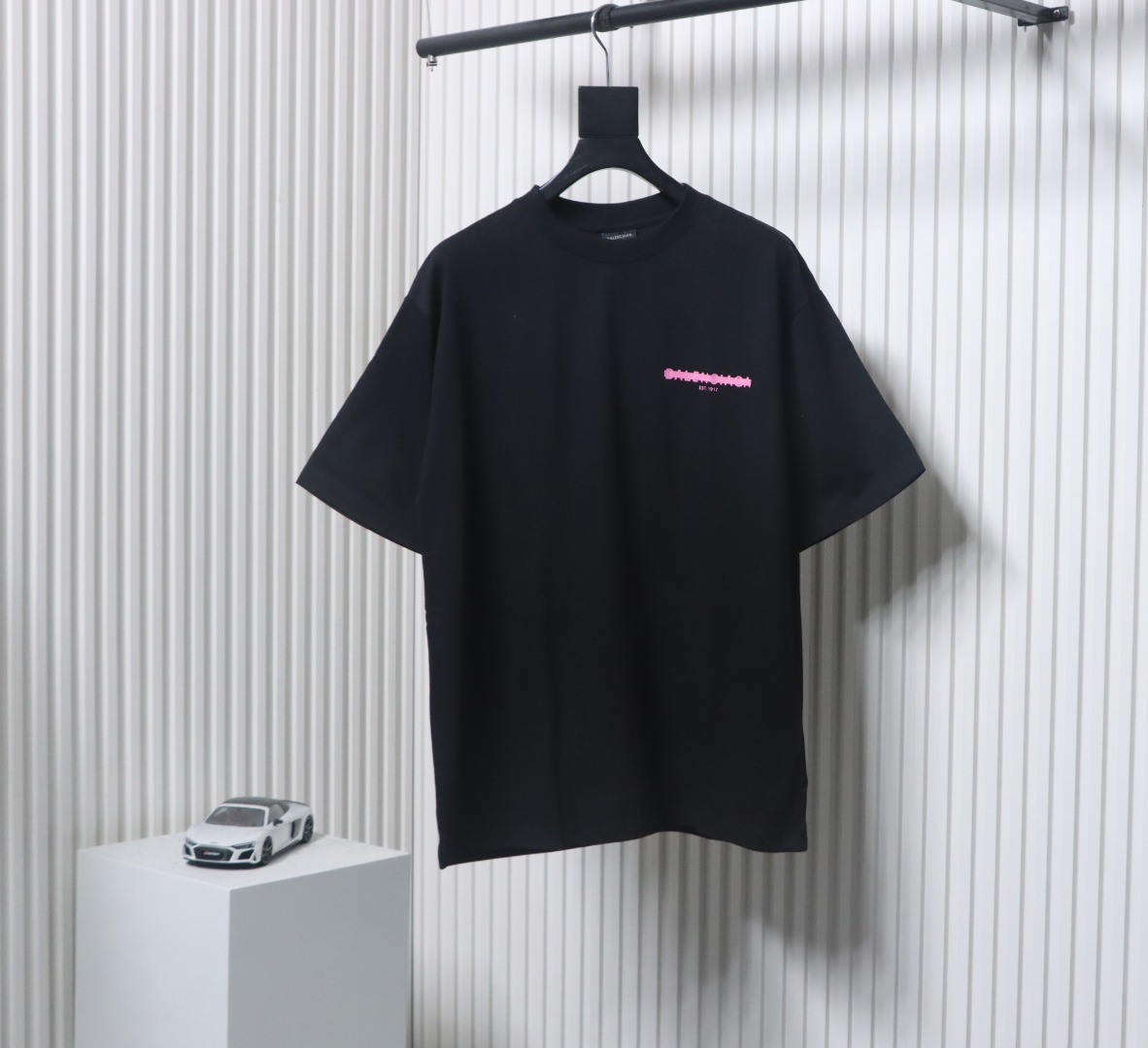 Balenciga Letter Seal Cover Print T-shirt