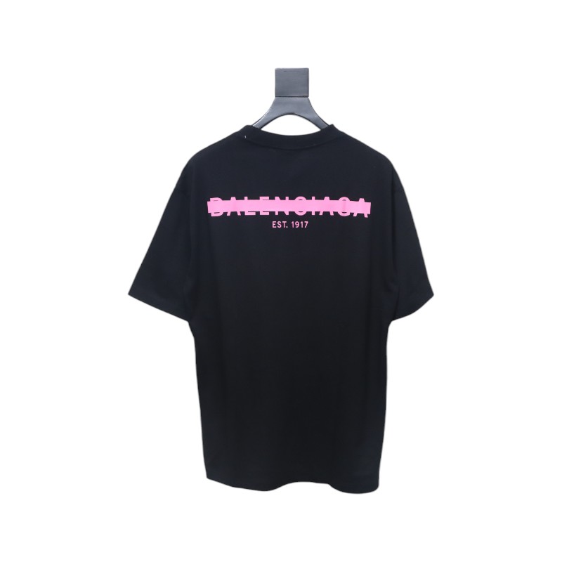 Balenciga Letter Seal Cover Print T-shirt