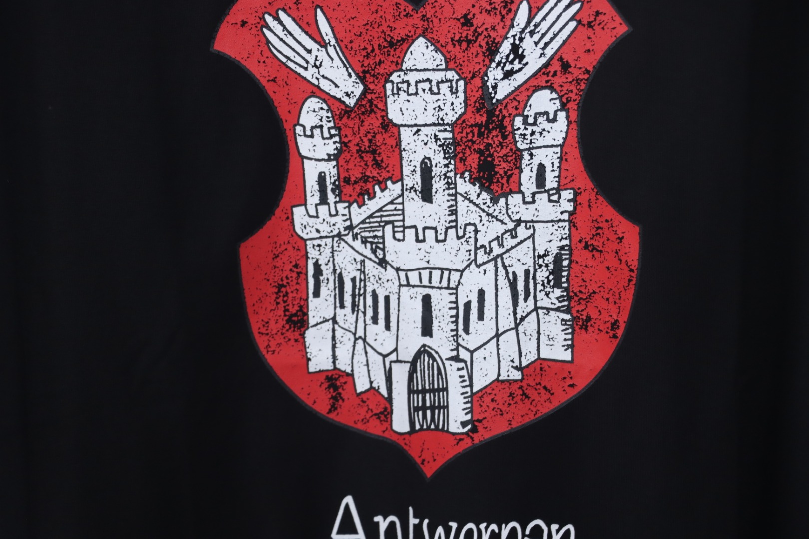 Balenciaga Reverse-wear Castle Print Ripped T-shirt Black