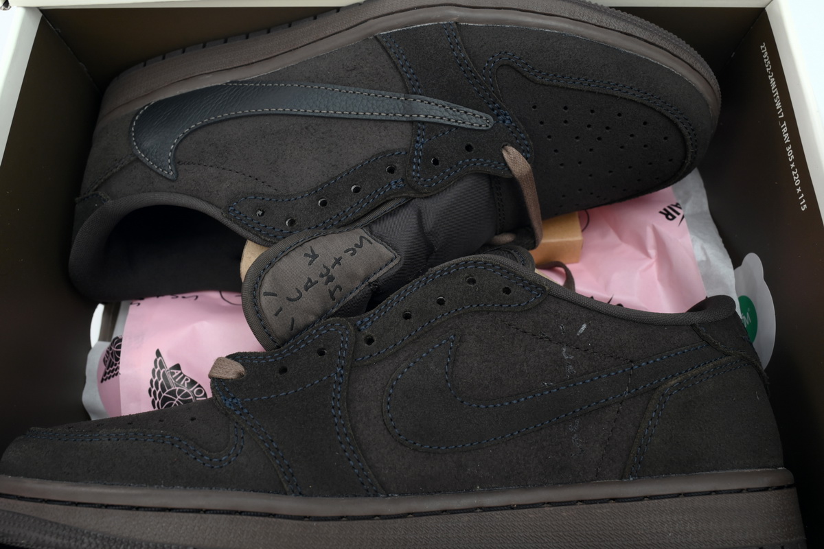 TOP Version Travis Scott x Air Jordan 1 Retro Low OG SP Velvet Brown DM7866-202