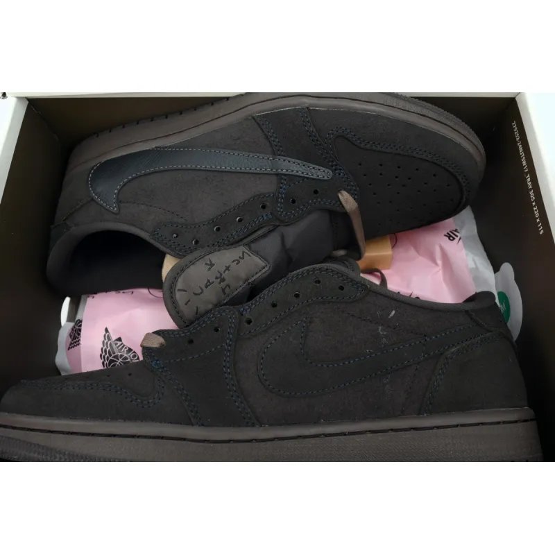 TOP Version Travis Scott x Air Jordan 1 Retro Low OG SP Velvet Brown DM7866-202