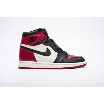 TOP Version Air Jordan 1 High OG Bred Toe 555088-610 02