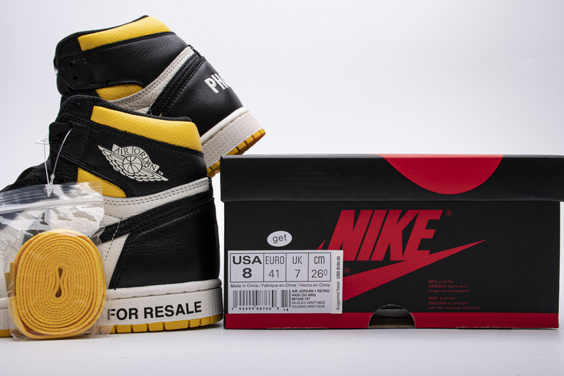 TOP Version Air Jordan 1 NRG OG High NOT FOR RESALE Varsity Maize 861428-107