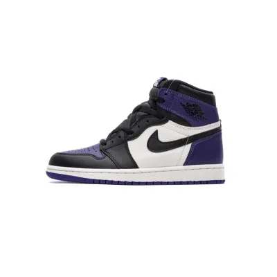 TOP Version Air Jordan 1 OG Hi Retro Court Purple 555088-501 01