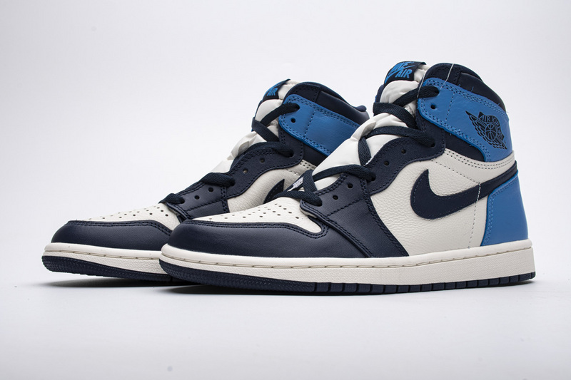 TOP Version Air Jordan 1 Retro High OG Obsidian University Blue 555088-140