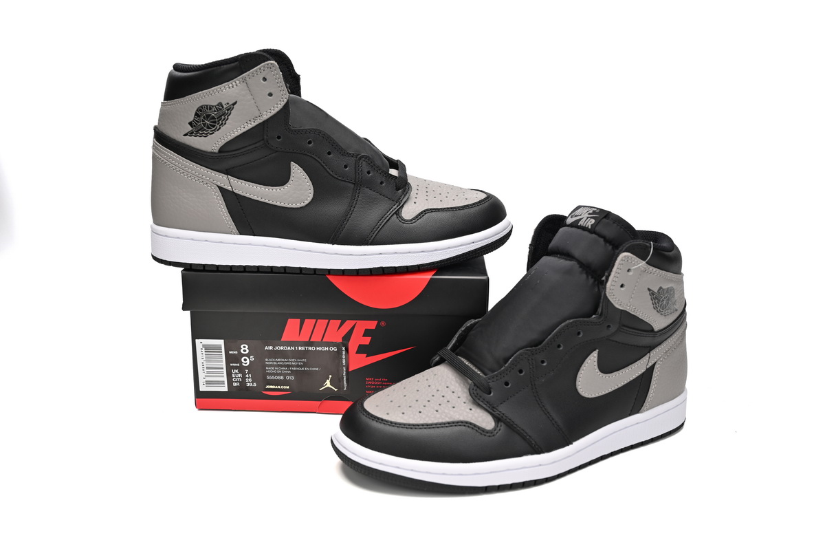 TOP Version Air Jordan 1 Retro High OG Shadow 555088-013