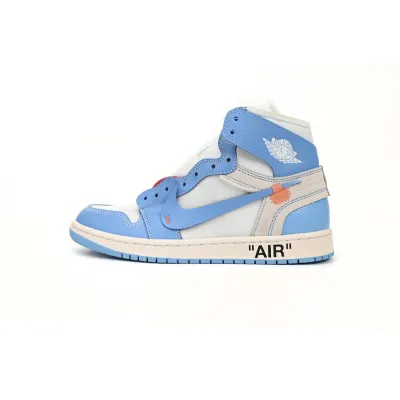 TOP Version Off White x Air Jordan 1 UNC AQ0818-148 01