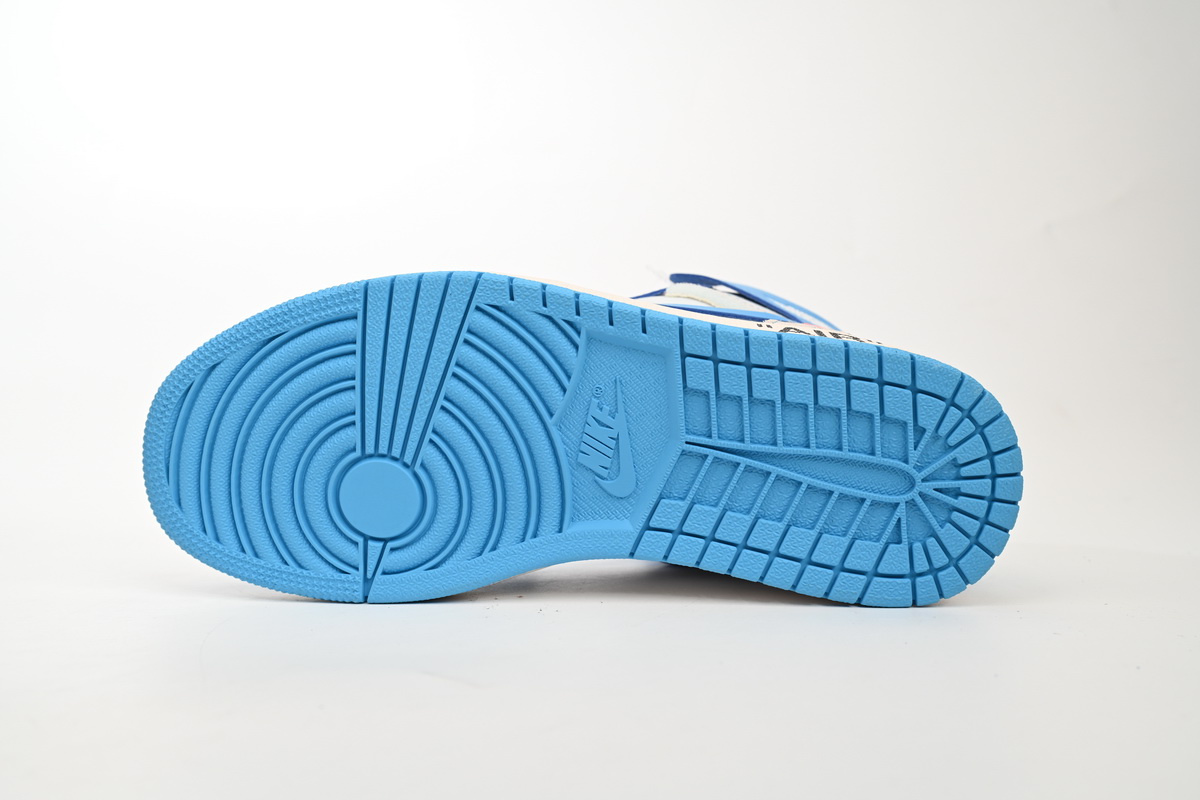 TOP Version Off White x Air Jordan 1 UNC AQ0818-148