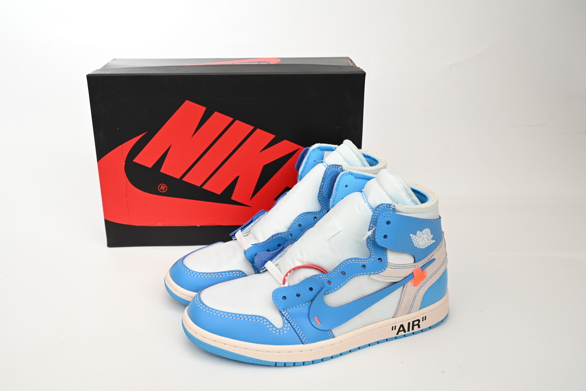 TOP Version Off White x Air Jordan 1 UNC AQ0818-148