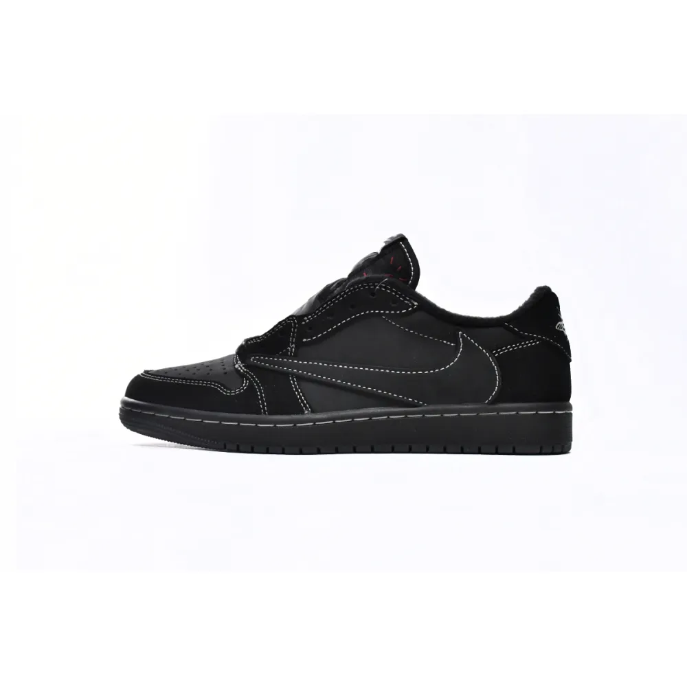 TOP Version Travis Scott x Air Jordan 1 Low OG SP Black Phantom DM7866-001