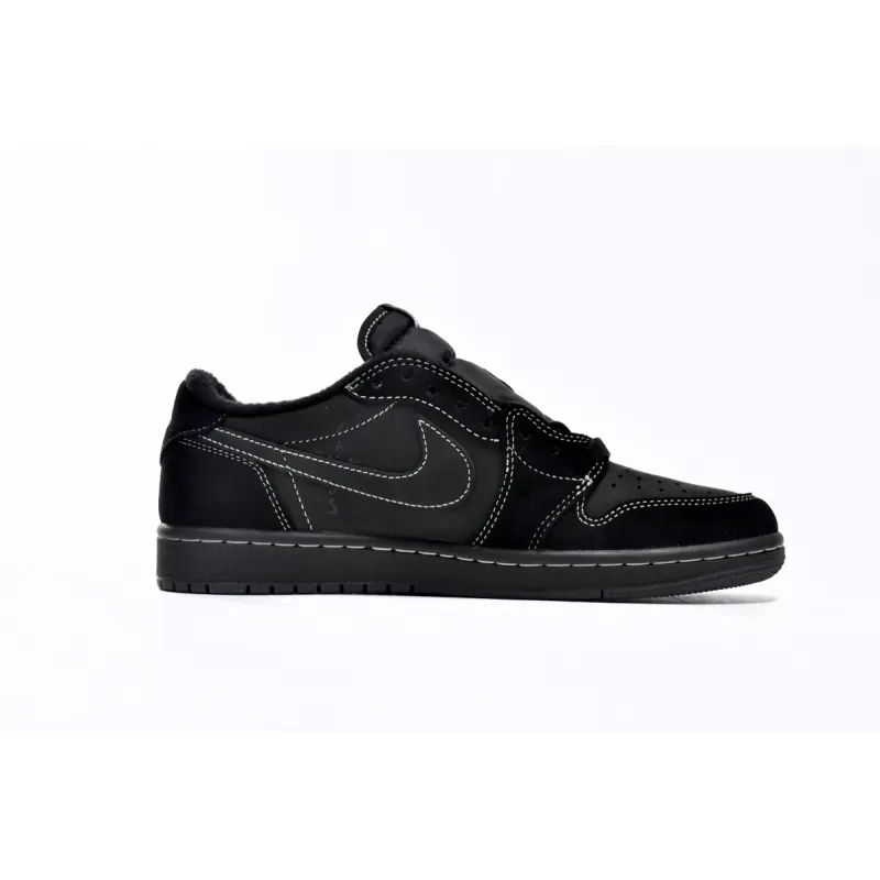 TOP Version Travis Scott x Air Jordan 1 Low OG SP Black Phantom DM7866-001
