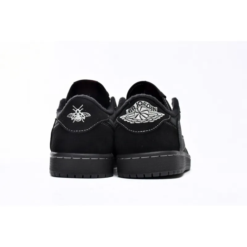 TOP Version Travis Scott x Air Jordan 1 Low OG SP Black Phantom DM7866-001