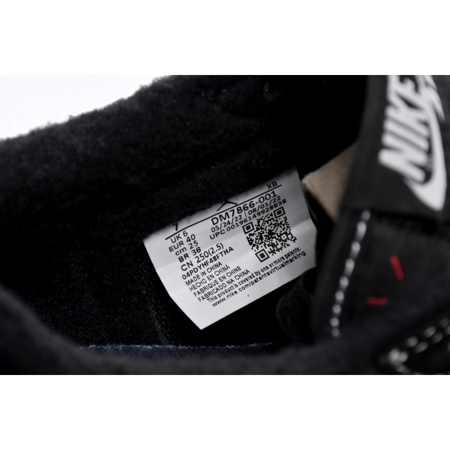 TOP Version Travis Scott x Air Jordan 1 Low OG SP Black Phantom DM7866-001