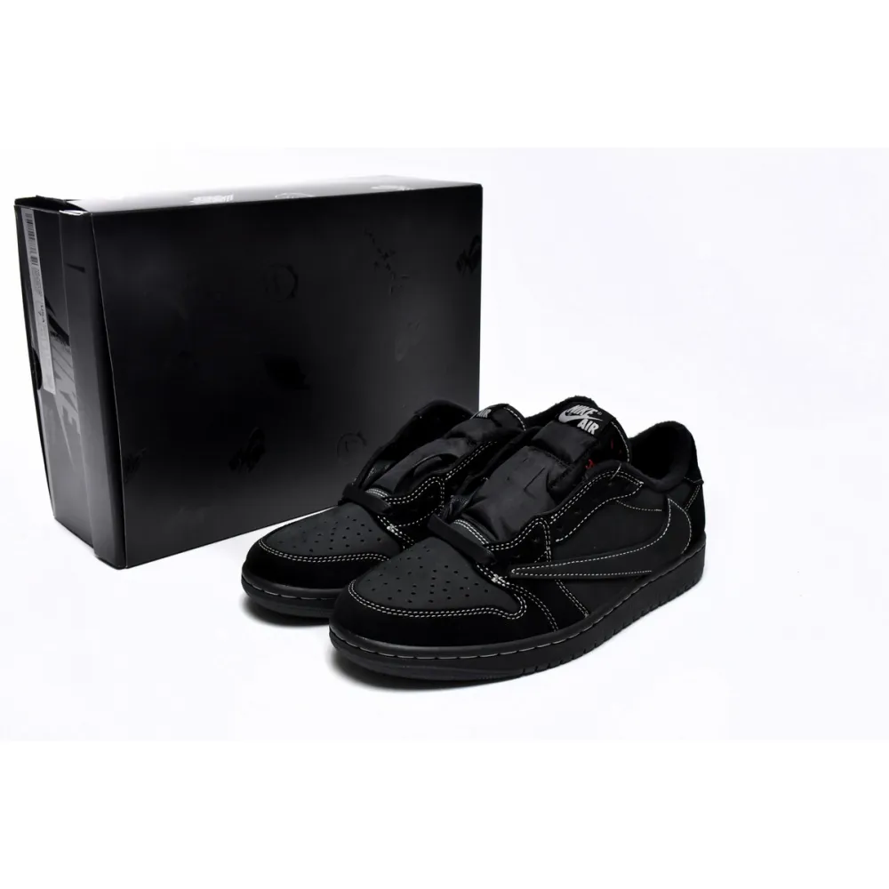 TOP Version Travis Scott x Air Jordan 1 Low OG SP Black Phantom DM7866-001