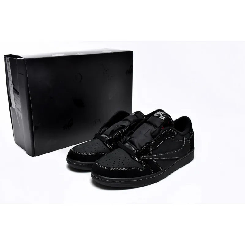 TOP Version Travis Scott x Air Jordan 1 Low OG SP Black Phantom DM7866-001