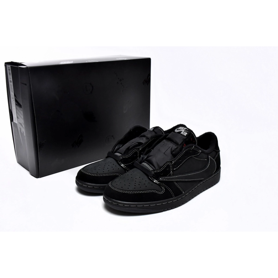 TOP Version Travis Scott x Air Jordan 1 Low OG SP Black Phantom DM7866-001