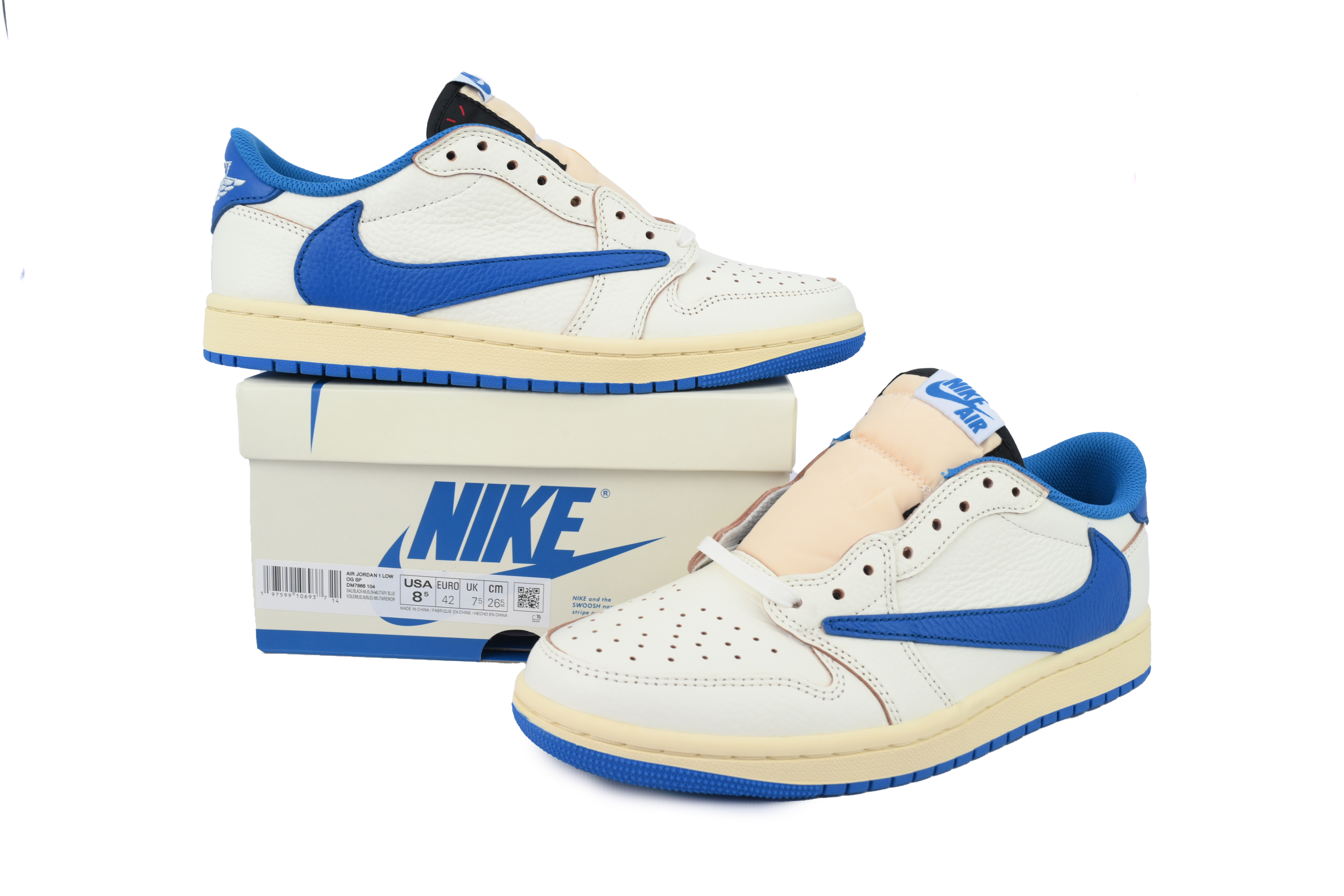 TOP Version Fragment Design x Travis Scott x Air Jordan 1 Retro Low DM7866-104