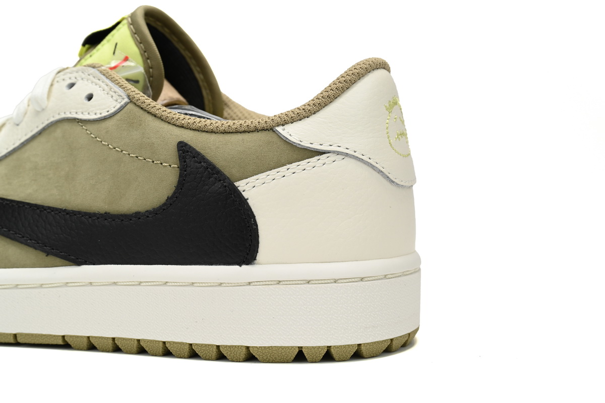 TOP Version Travis Scott x Air Jordan 1 Low Black, White, Green FZ3124-200