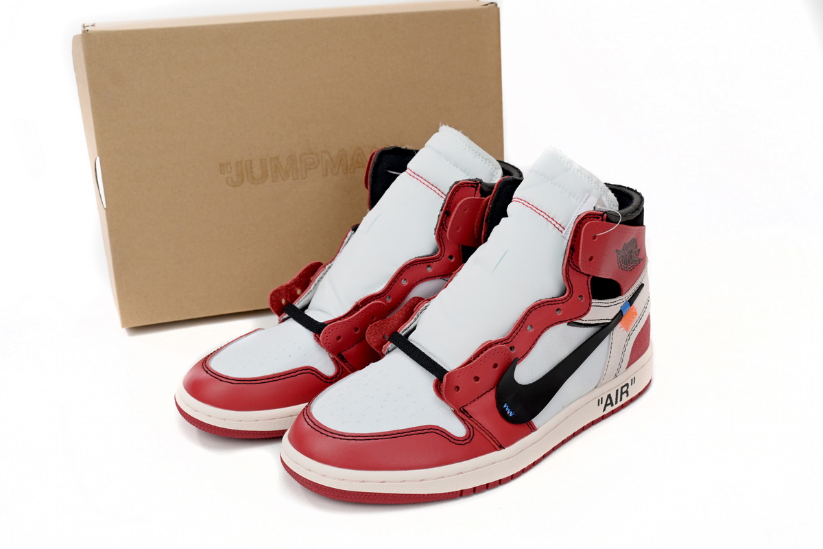 TOP Version OFF-WHITE x Air Jordan 1 High OG 10X Chicago AA3834-101